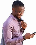 Image result for Happy Person Looking at Phone