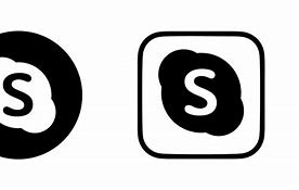 Image result for Skype Logo Black