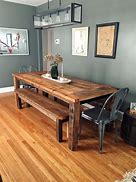 Image result for Reclaimed Wood Dining Table with Planks