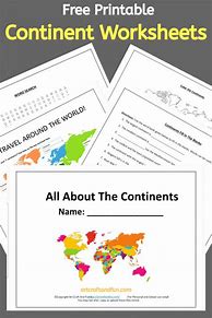 Image result for Continents Worksheet