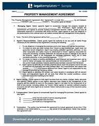 Image result for Property Management Agreement Contract