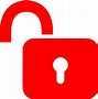 Image result for Red Unlock Icon