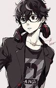 Image result for Anime Boy Glasses Black Outfit Headphones