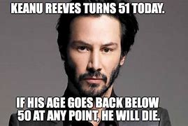 Image result for Keanu Reeves Aging Meme
