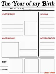 Image result for Blank Newspaper Templates for Kids