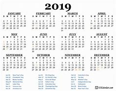 Image result for 2019 Calendar Template