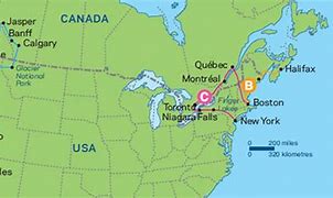 Image result for Canada and USA Border Map