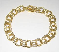 Image result for Gold Link Charm Bracelet
