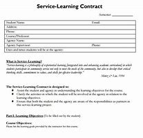 Image result for Learning Contract Template