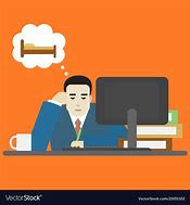 Image result for Cartoon Tired at Work