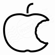 Image result for Apple Bite Clip Art Black and White