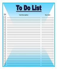 Image result for To Do List Word