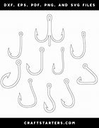 Image result for Fish Hook with Pine Trees Outline