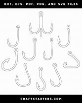 Image result for Outline Drawing of a Fish Hook