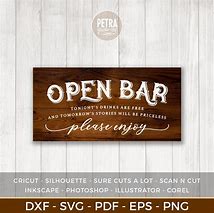 Image result for Open Bar Sign SVG