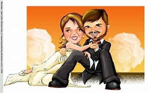 Image result for Wedding Cartoon Spray Painting