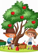 Image result for Kids Picking Apples Clip Art