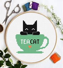 Image result for Funny Cross Stitch Patterns Cat