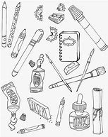 Image result for Art Supplies Clip Art Black and White