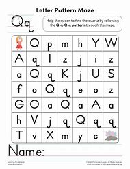 Image result for Letter Q Maze Worksheet