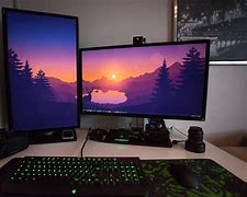 Image result for Sideways Monitor with Blue Back