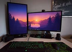 Image result for No Seam Double Monitor Gaming Setup