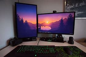 Image result for 2 Monitor Gaming Setup