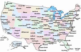 Image result for united states maps with cities nickname