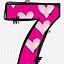 Image result for Pink Number 7 Clip Art