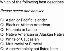 Image result for Race and Ethnicity Survey Questions