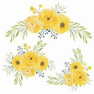 Image result for Yellow Watercolor Flower Art