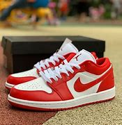 Image result for Jordan Ones Red and White