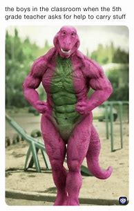 Image result for Costume Barney Meme