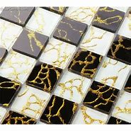 Image result for Black and Gold Tile Backsplash