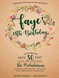 Image result for Debut Invitation Layout