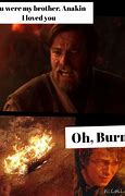 Image result for Anakin Burning Meme