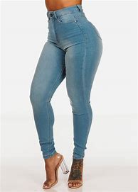 Image result for High-Waisted Slim Jeans