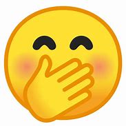 Image result for faces with hands over mouth emoji