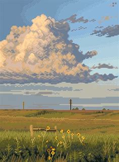 [OC] Golden Sky Mountain | Pixel art landscape, Cool pixel art, Pixel art background