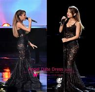 Image result for Ariana Grande Black Lace Dress