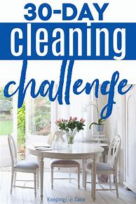 Image result for 30-Day Cleaning Challenge Worksheet Paper
