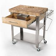 Image result for Pro Chef Natural Wood Kitchen Cart with Chop and Drop System