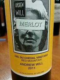 Image result for Andrew Will Merlot Ciel Cheval