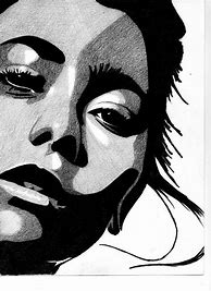 Image result for Shadow Face Art Black and White