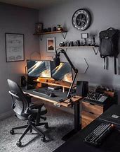 Image result for Grey Asthetic Gaming Office