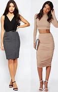 Image result for stripe pencil skirt