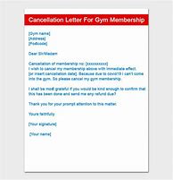 Image result for Gym Membership Cancellation Letter Sample