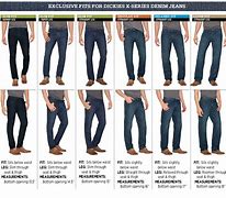 Image result for Jeans Size Guide Men