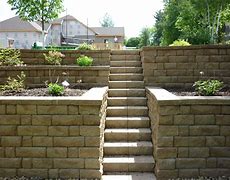 Image result for Retaining Wall with Stairs