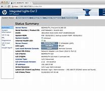Image result for HPE ILO Page